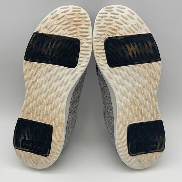 ORTHOCOMFOOT Boat Shoes Mens Size 12 Heather Gray Slip-On Loafers Comfort Canvas - Picture 11 of 16